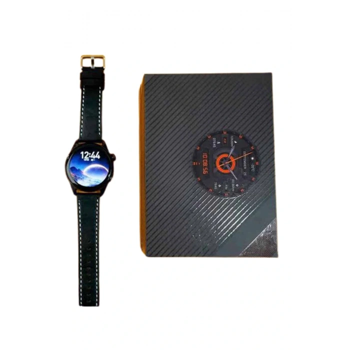 LitaeTrend Akıllı Saat Yuvarlak Ekran Sesli Görüşme Özellikli Siyah Akıllı Unisex Kol Saati