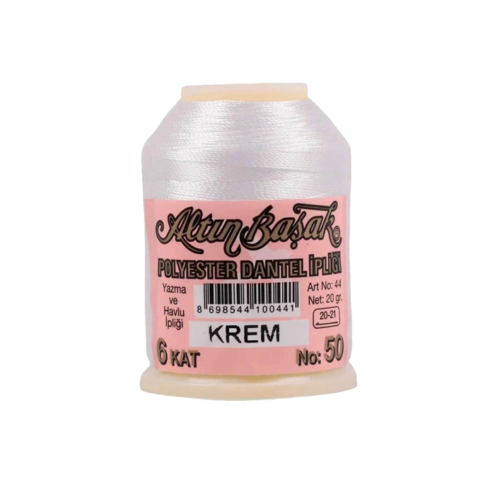 LitaeTrend Altınbaşak Oya ve Dantel İpi 20 gr - Royaleks - No: KREM