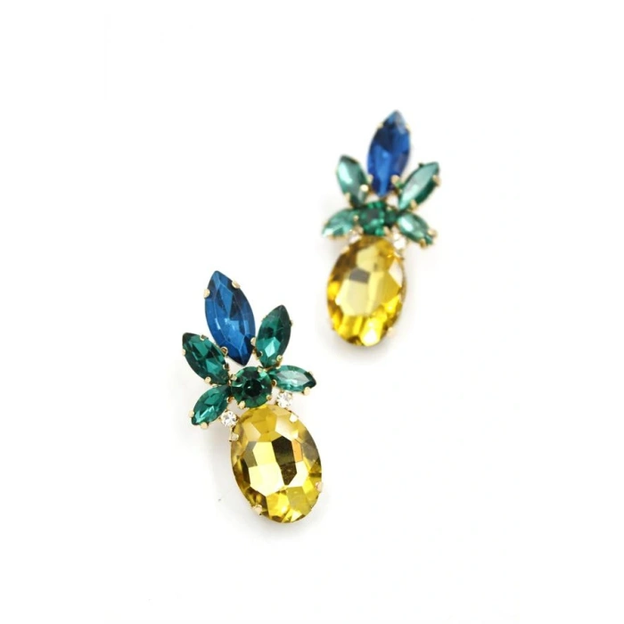 LitaeTrend Ananas Küpe - Altın