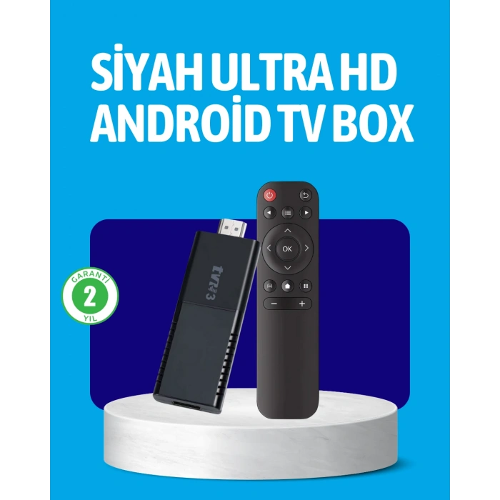 HERŞEYTREND Android TV Stick 2GB RAM 16GB Depolama Kapasiteli