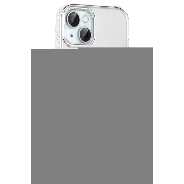 LitaeTrend Apple iPhone 14 Move Taşlı Magsafe Kapak - Gümüş