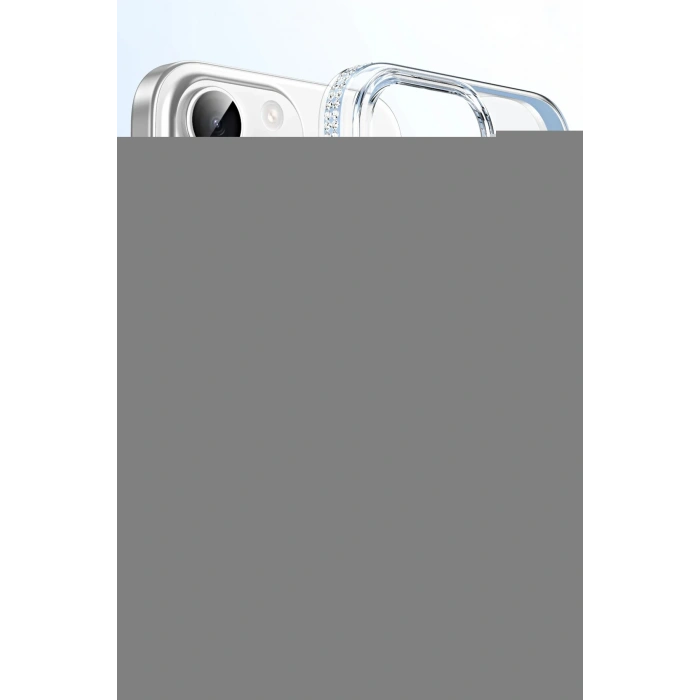 LitaeTrend Apple iPhone 14 Pro Max Move Taşlı Magsafe Kapak - Natural Grey