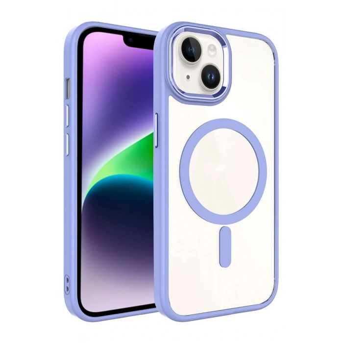 LitaeTrend Apple iPhone 14 Terea Magsafe Kapak - Lila