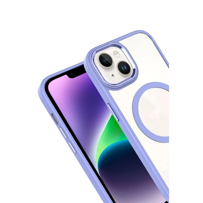 LitaeTrend Apple iPhone 14 Terea Magsafe Kapak - Lila