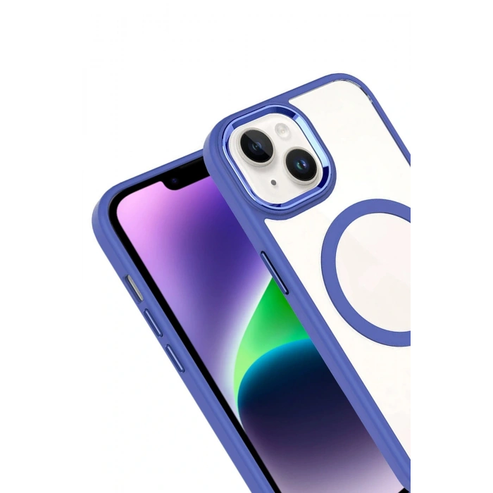 LitaeTrend Apple iPhone 14 Terea Magsafe Kapak - Mavi