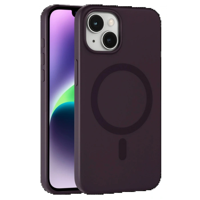 LitaeTrend Apple iPhone 14 Tuna PC Slim Magsafe Kapak - Derin Mor