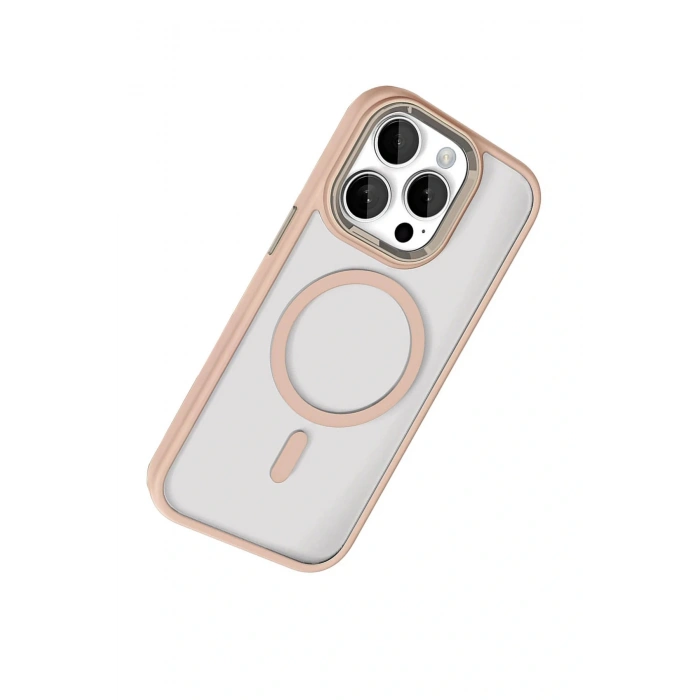 LitaeTrend Apple iPhone 15 Pro Max Terea Magsafe Kapak - Gold