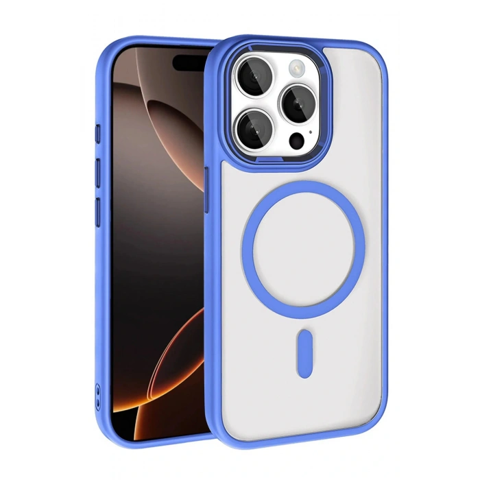 LitaeTrend Apple iPhone 15 Pro Max Terea Magsafe Kapak - Mavi