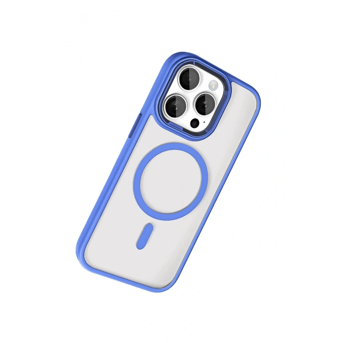 LitaeTrend Apple iPhone 15 Pro Max Terea Magsafe Kapak - Mavi