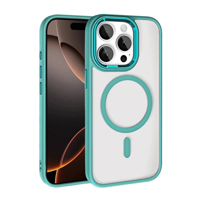LitaeTrend Apple iPhone 15 Pro Max Terea Magsafe Kapak - Yeşil