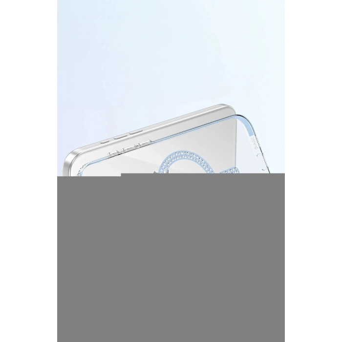 LitaeTrend Apple iPhone 15 Pro Move Taşlı Magsafe Kapak - Siyah