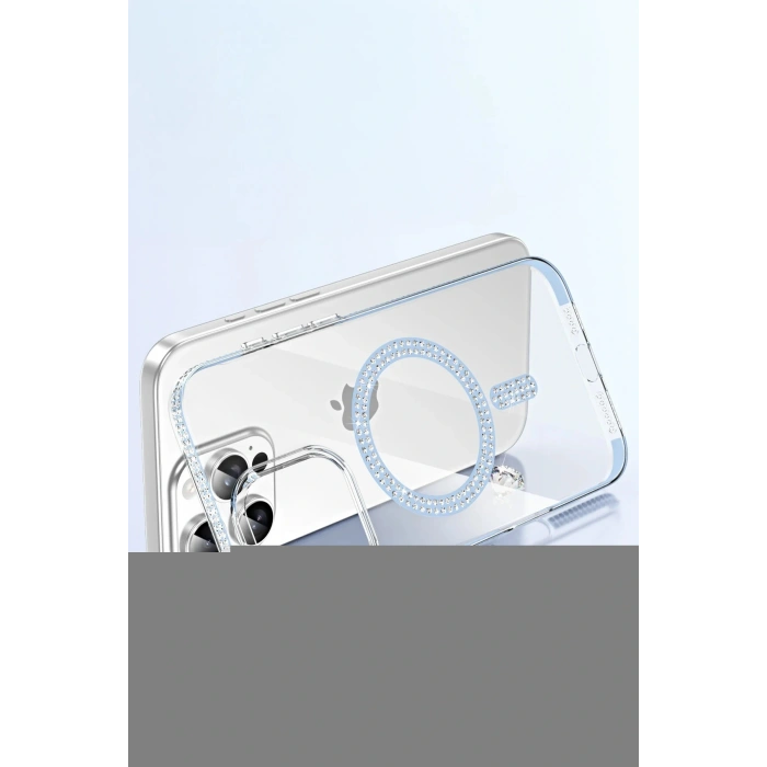 LitaeTrend Apple iPhone 16 Pro Max Move Taşlı Magsafe Kapak - Lila