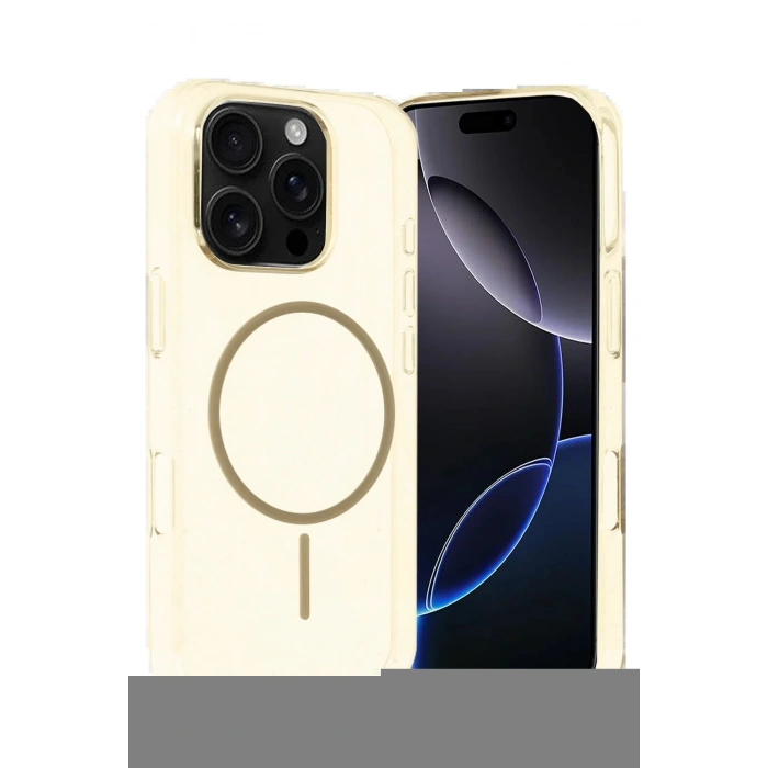 LitaeTrend Apple iPhone 16 Pro Max PC Blank Magsafe Kapak - Çöl Titanyum