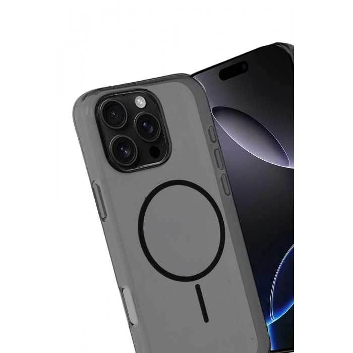 LitaeTrend Apple iPhone 16 Pro Max PC Blank Magsafe Kapak - Siyah