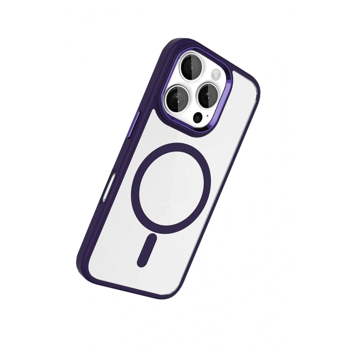 LitaeTrend Apple iPhone 16 Pro Max Terea Magsafe Kapak - Derin Mor