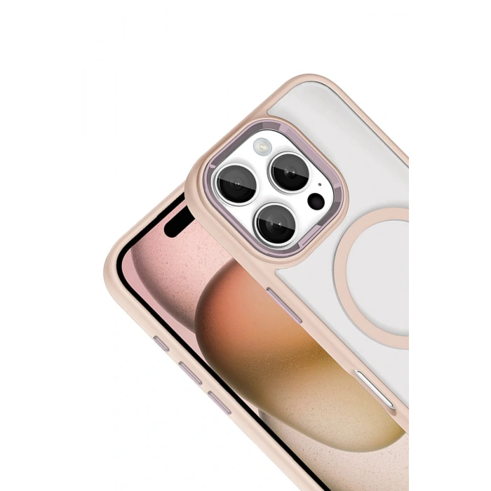 LitaeTrend Apple iPhone 16 Pro Max Terea Magsafe Kapak - Pembe