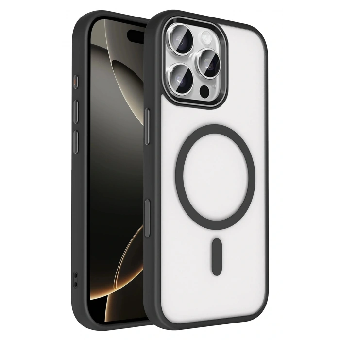 LitaeTrend Apple iPhone 16 Pro Max Terea Magsafe Kapak - Siyah