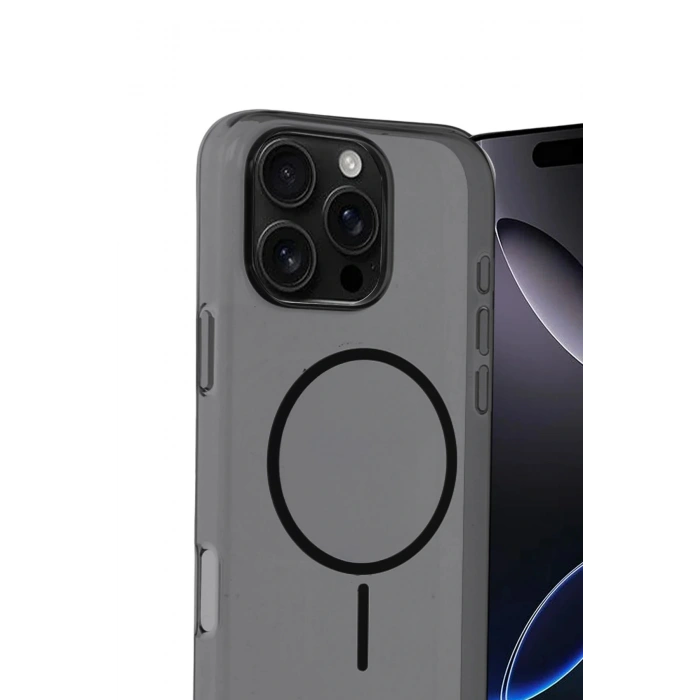 LitaeTrend Apple iPhone 16 Pro PC Blank Magsafe Kapak - Siyah