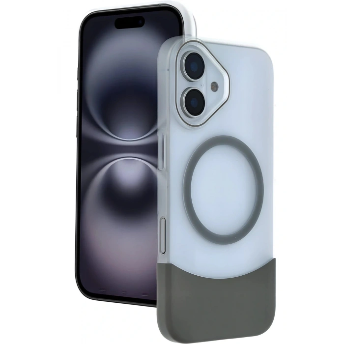 LitaeTrend Apple iPhone 16 Velar Magsafe Kapak - Natural Grey