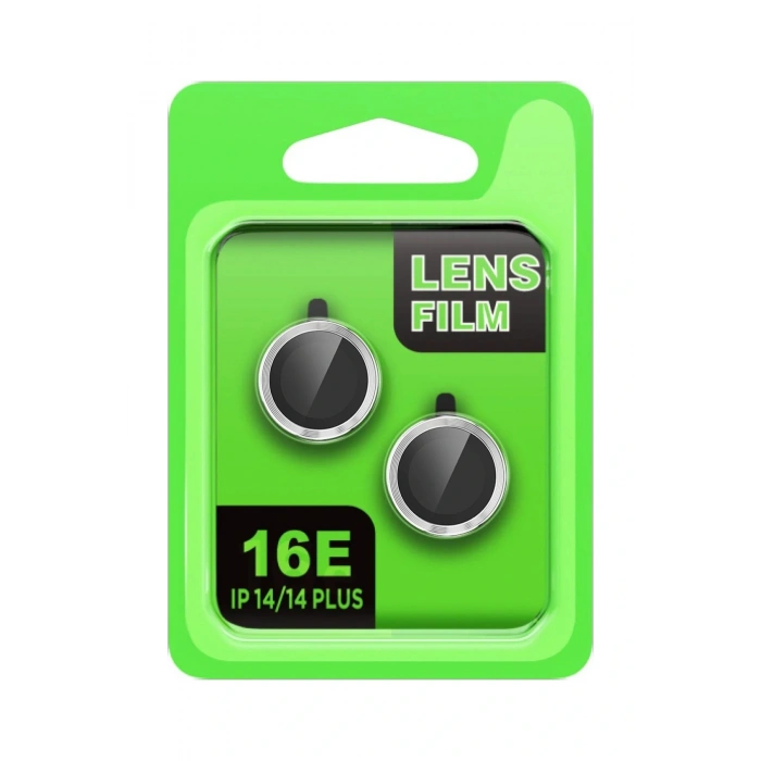 LitaeTrend Apple iPhone 16E Raze Metal Kamera Lens - Gümüş