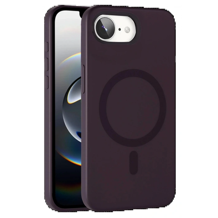 LitaeTrend Apple iPhone 16E Tuna PC Slim Magsafe Kapak - Derin Mor