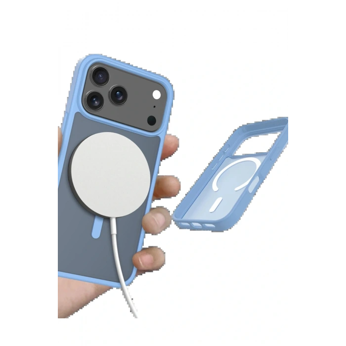 LitaeTrend Apple iPhone 17 Pro Jota Magsafe Kapak - Açık Mavi