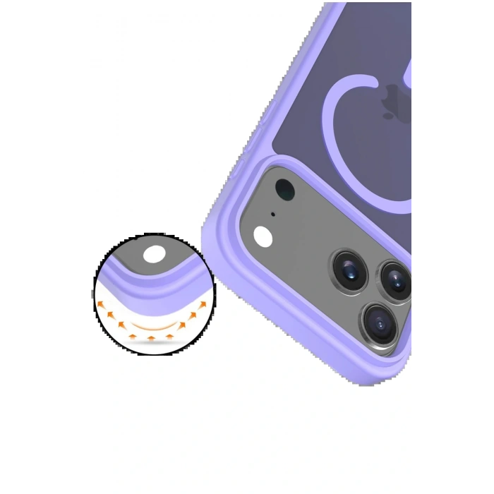 LitaeTrend Apple iPhone 17 Pro Jota Magsafe Kapak - Lila