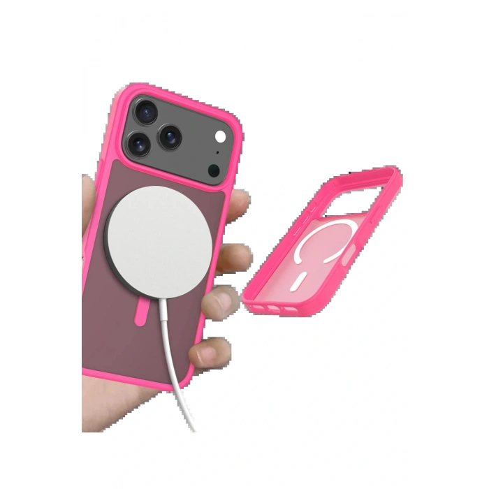 LitaeTrend Apple iPhone 17 Pro Jota Magsafe Kapak - Rose