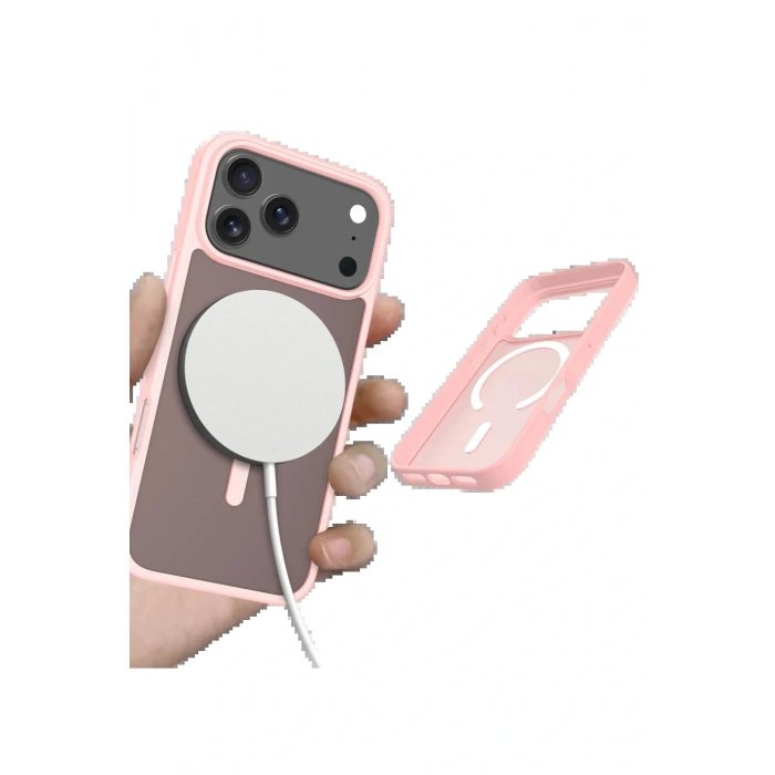 LitaeTrend Apple iPhone 17 Pro Max Jota Magsafe Kapak - Pudra