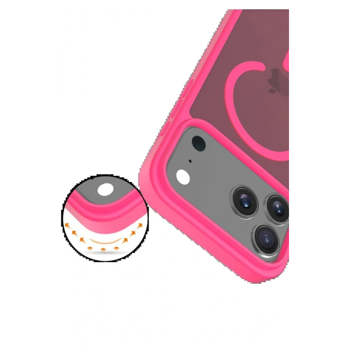 LitaeTrend Apple iPhone 17 Pro Max Jota Magsafe Kapak - Rose