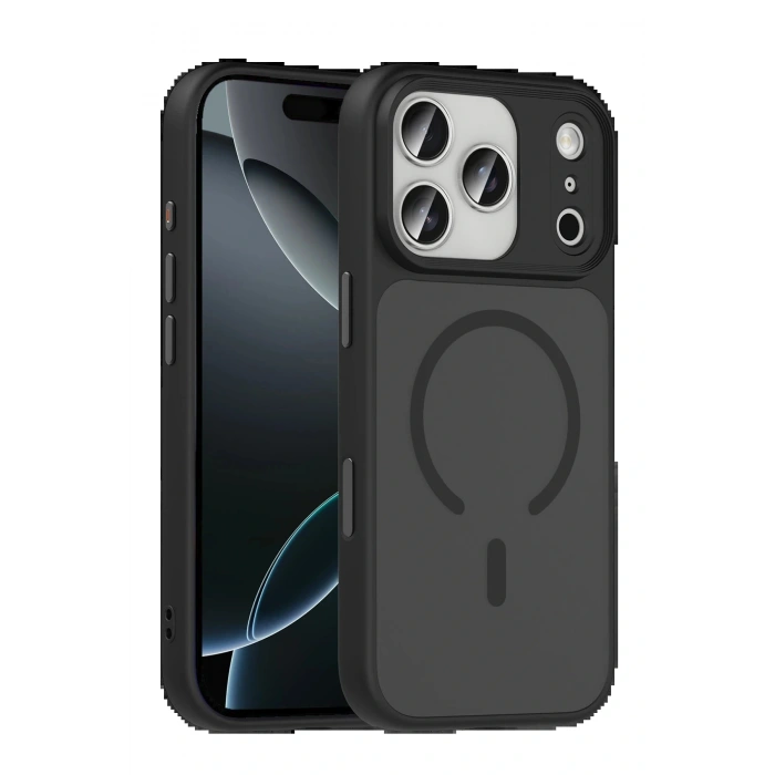 LitaeTrend Apple iPhone 17 Pro Max Megane Magsafe Kapak - Siyah