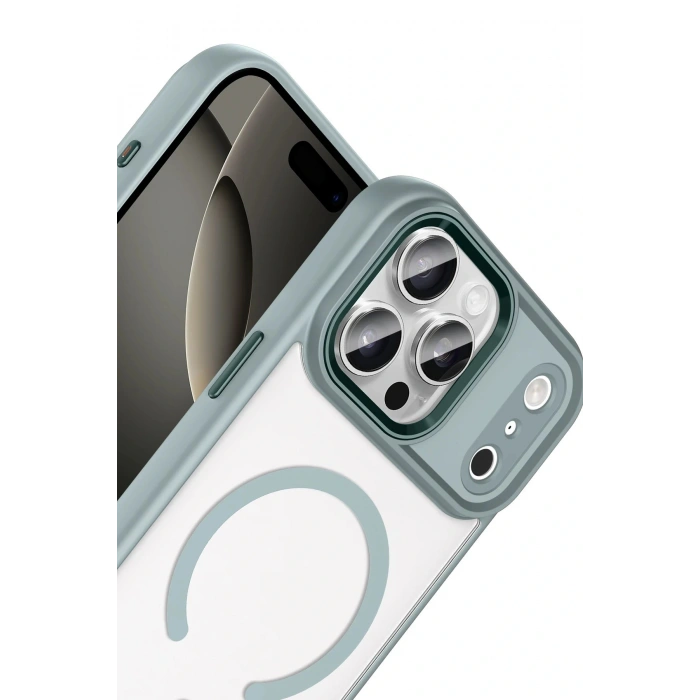 LitaeTrend Apple iPhone 17 Pro Max Terea Magsafe Kapak - Gri