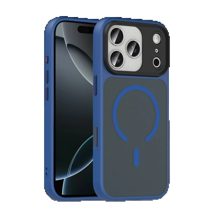 LitaeTrend Apple iPhone 17 Pro Megane Magsafe Kapak - Lacivert
