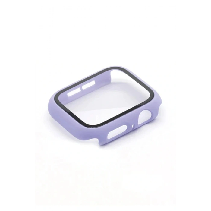 LitaeTrend Apple Watch 38mm Camlı Kasa Ekran Koruyucu - Lila