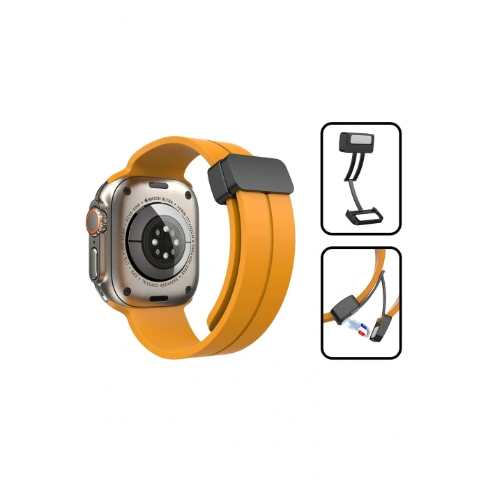 LitaeTrend Apple Watch 38mm KR412 Elegance Stylısh Kordon - Kırmızı