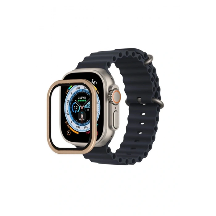 LitaeTrend Apple Watch Ultra 49mm Alüminyum Kasa Cam Ekran Koruyucu - Yıldız Işığı