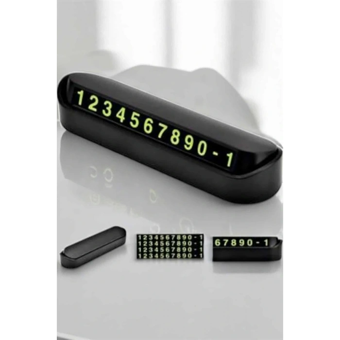 LitaeTrend Araba Park Numaratörü Araç İçi Numaralık Değiştirilebilir Çevirmeli Mini