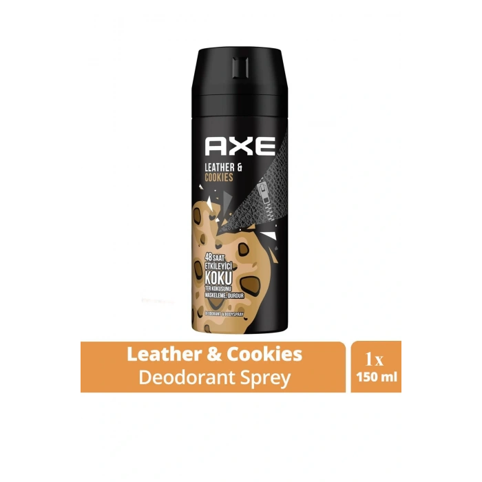 LitaeTrend Axe Erkek Sprey Deodorant Leather & Cookies 48 Saat Etkileyeci Koku 150 ml