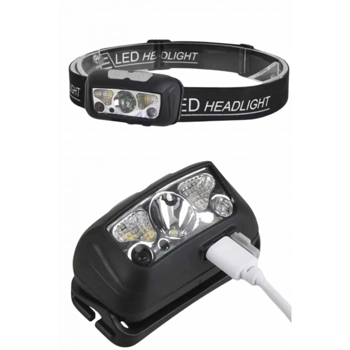 HERŞEYTREND Ayarlanabilir Kafa Lambası Type-C Şarjlı Kompakt Kamp Lambası