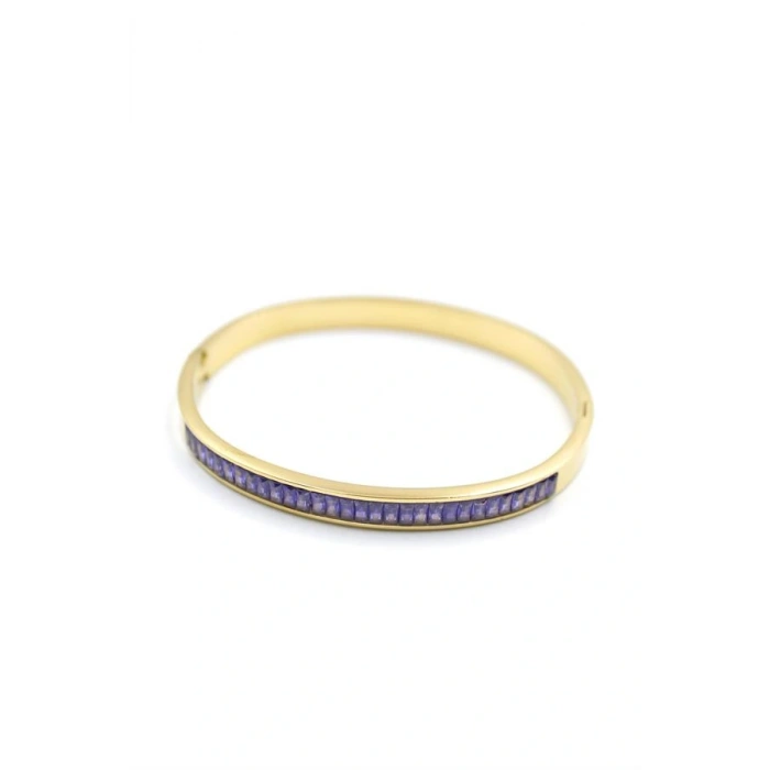 LitaeTrend Baget Taşlı Bilezik - Mor