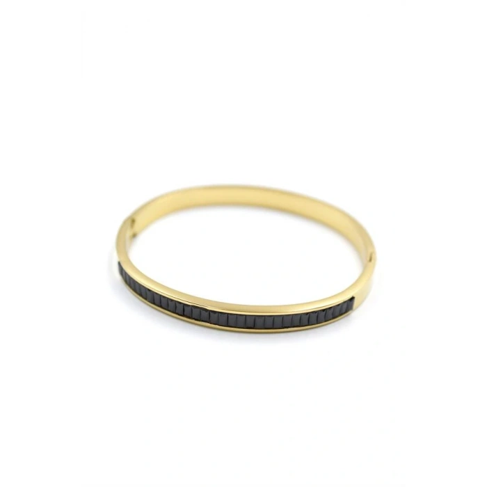 LitaeTrend Baget Taşlı Bilezik - Siyah