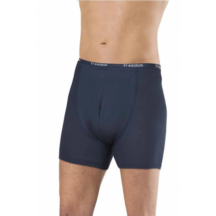 HERŞEYTREND Bambu Düz Renk Erkek Boxer Lacivert - 1275A