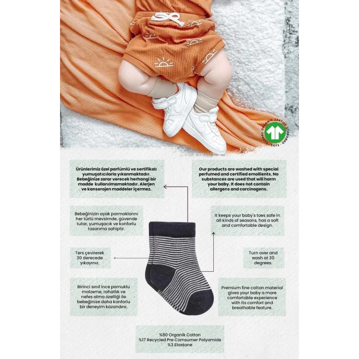 LitaeTrend Big Heart Penye Soket Çorap 2li  Antrasit