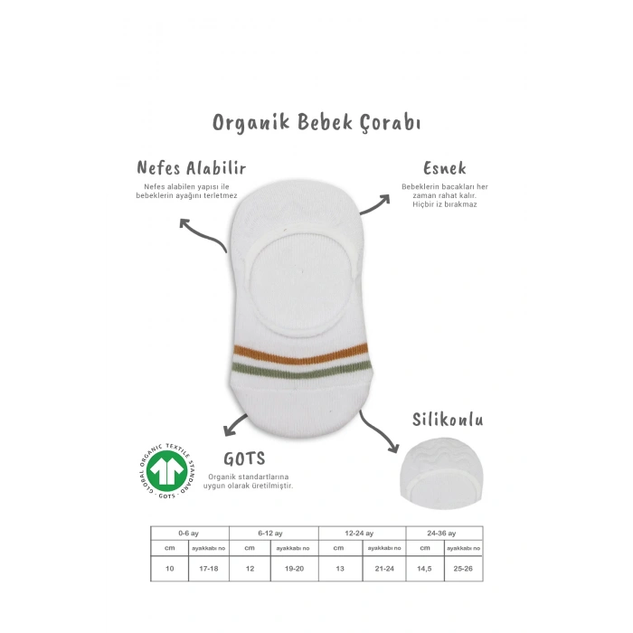 LitaeTrend Bistyle 2li Penye Babet Silikon Çemberli Çorap 30102 Hardal Beyaz