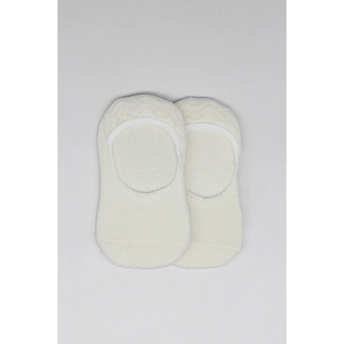 LitaeTrend Bistyle 2li Penye Babet Silikonlu Basic Çorap 30104 Ekru Ekru