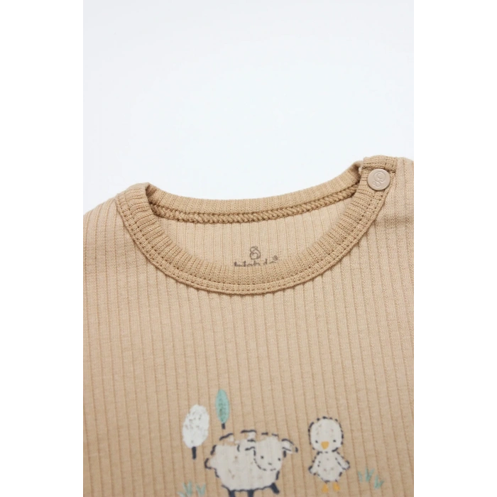 LitaeTrend Bistyle Always Dream Yarım Kol 2li Body 17114 Ekru Bej