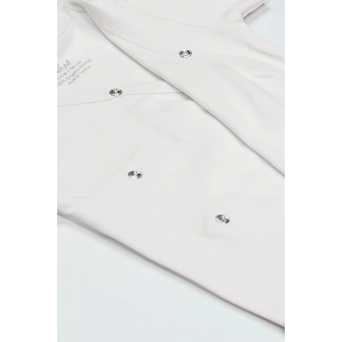 LitaeTrend Bistyle Organik Natural Basic Style Kruvaze Uzun Kol Body Bs17102 Ekru