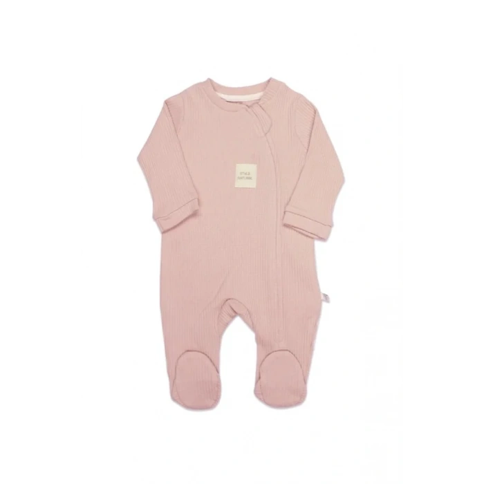 LitaeTrend Bistyle Style Natural Fermuarlı Bebe Tulum 15115 Pembe