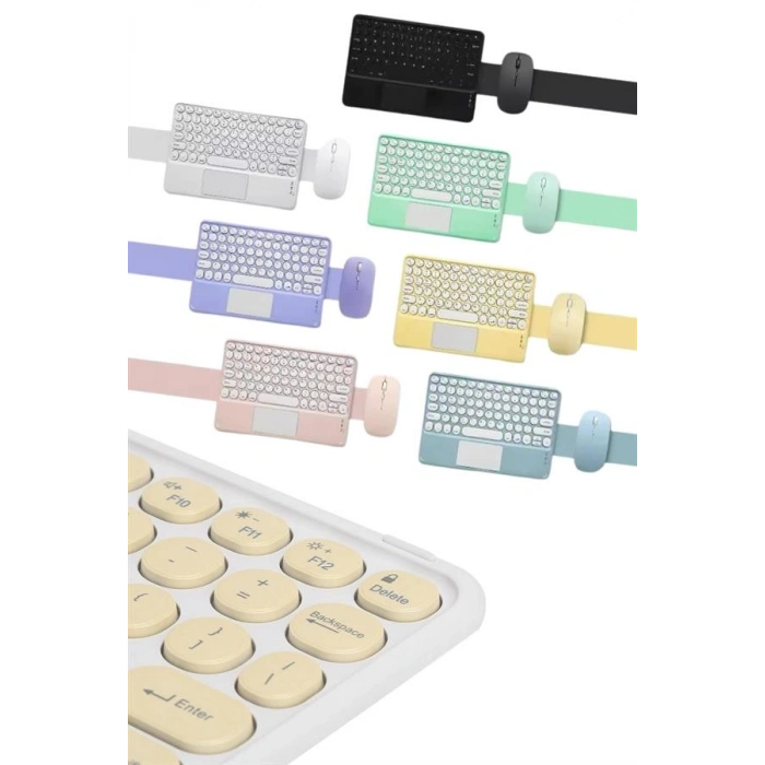 HERŞEYTREND Bluetooth Touchpad Klavye 10.9 inch Kablosuz Wifi Q Klavye Slim