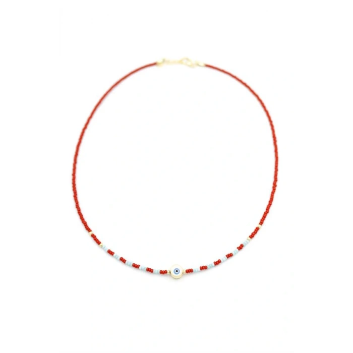 LitaeTrend Boncuk Göz Kolye - Bordo